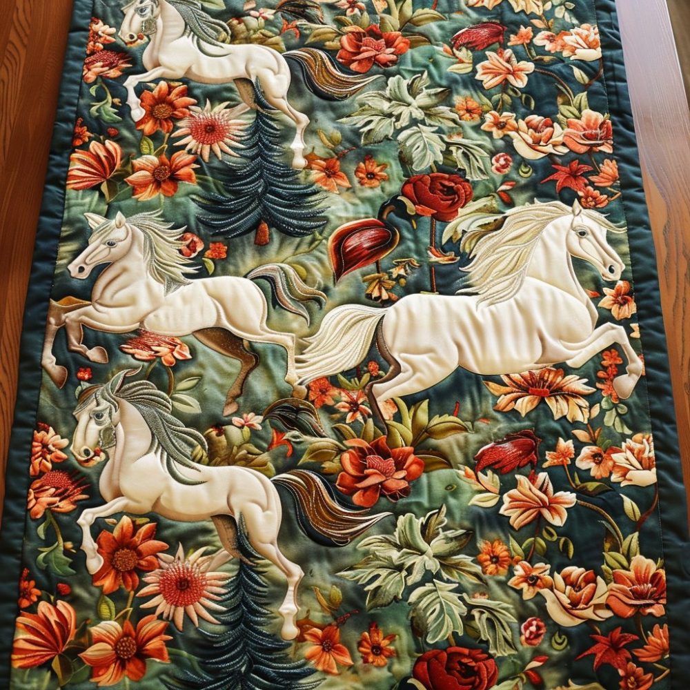 Equine Art Mystical Steeds Quilted Table Runner