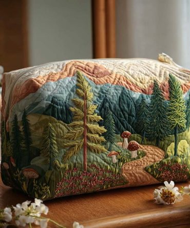 Eternal Forest Quilted Makeup Bag