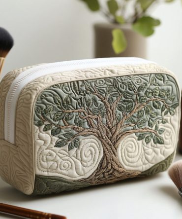 Eternal Roots Quilted Makeup Bag