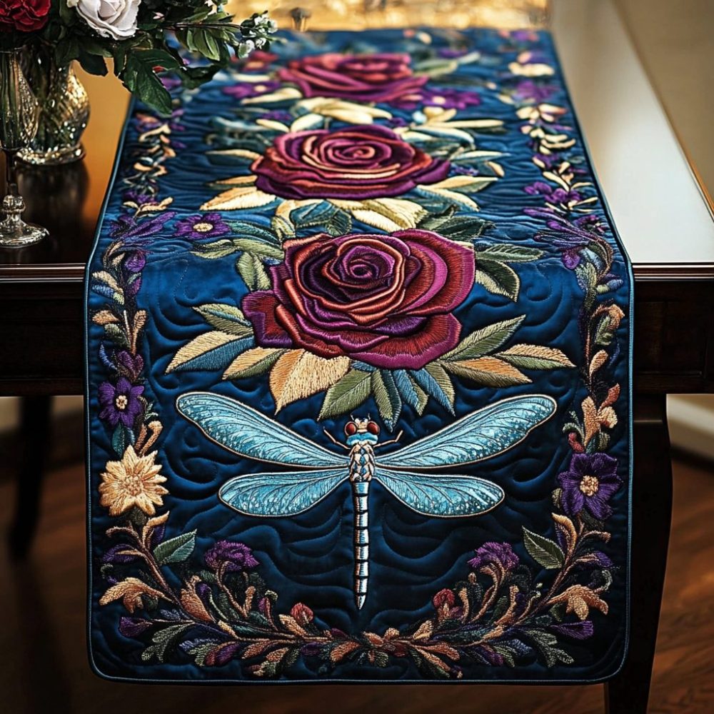 Eternal Roses Quilted Table Runner