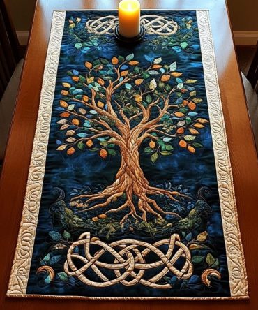 Eternal Tree Quilted Table Runner
