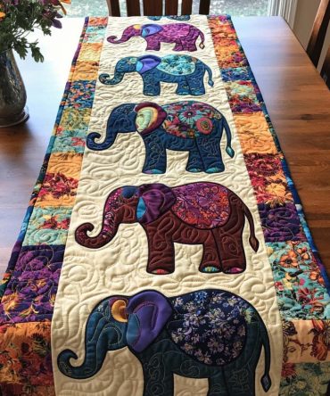 Eternal Tusk Quilted Table Runner