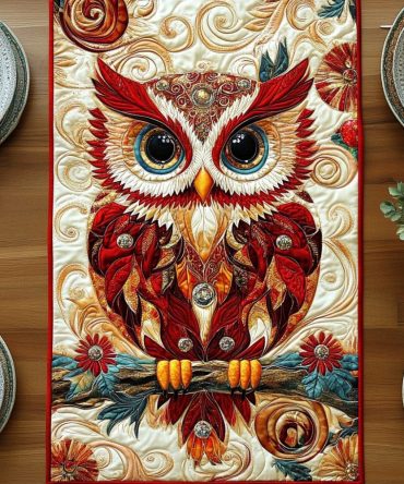 Ethereal Owl Quilted Table Runner