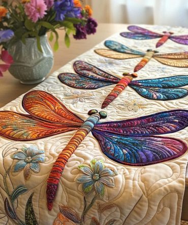Ethereal Wings Quilted Table Runner