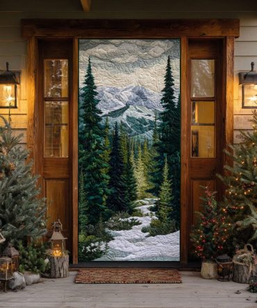 Evergreen Dream Quilted Door Cover