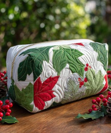 Evergreen Spirit Quilted Makeup Bag