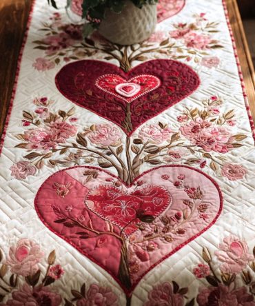 Everlasting Love Garden Quilted Table Runner