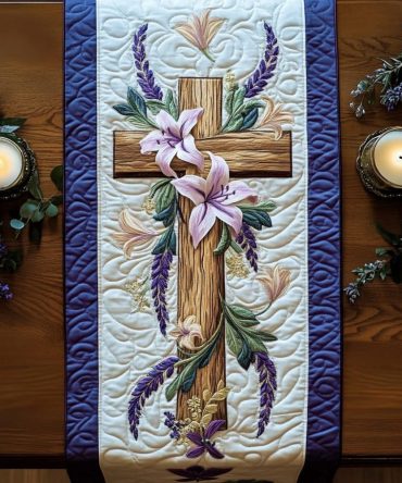 Faith Bloom Quilted Table Runner