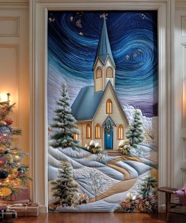 Faith Church Quilted Door Cover
