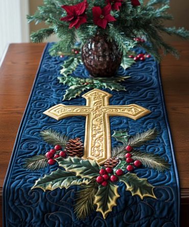 Faithful Christmas Quilted Table Runner