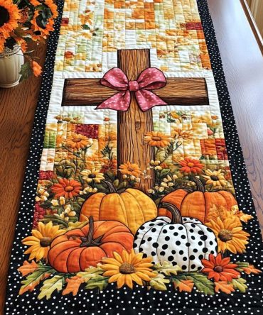 Faithful Fall Days Quilted Table Runner