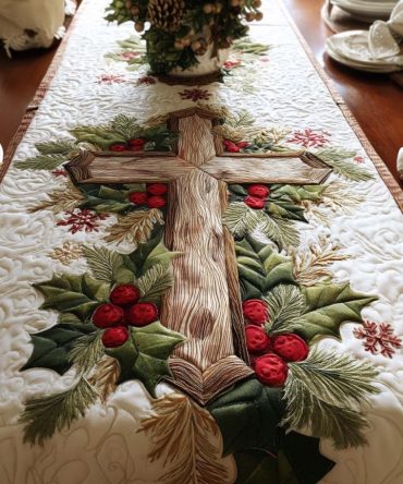 Faithful Glow Quilted Table Runner