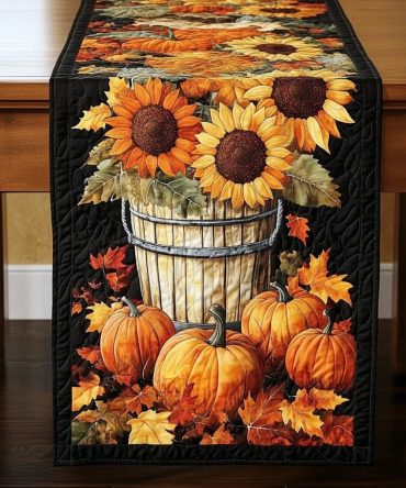 Fall Harvest Glow Quilted Table Runner