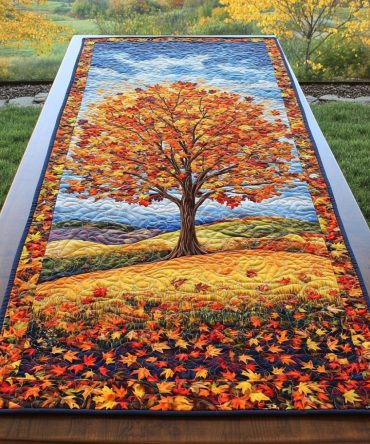 Fall Meadow Quilted Table Runner