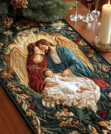 Family Of Faith Quilted Table Runner
