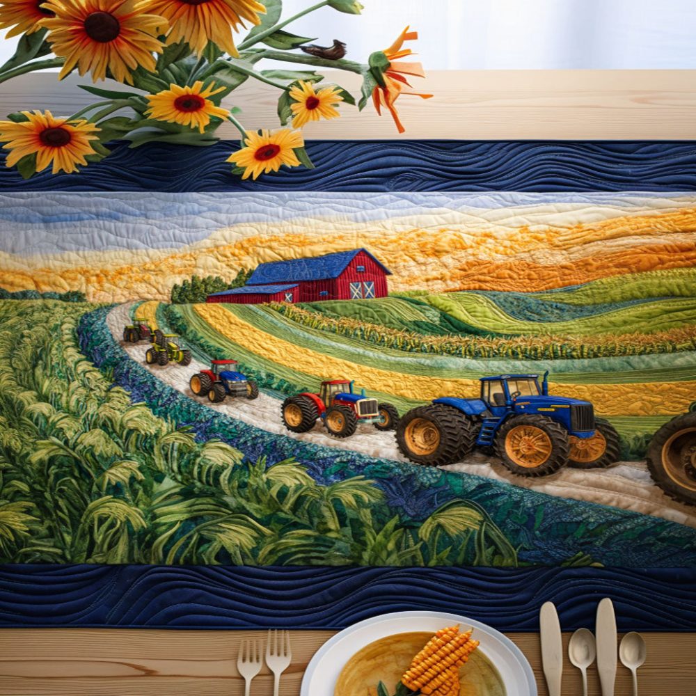 Farm Pathway Quilted Table Runner