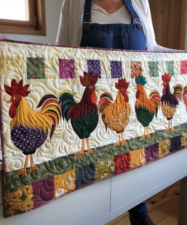 Farmhouse Flock Quilted Table Runner