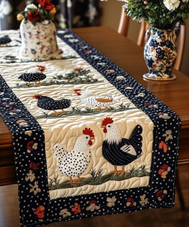 Farmhouse Charm Quilted Table Runner