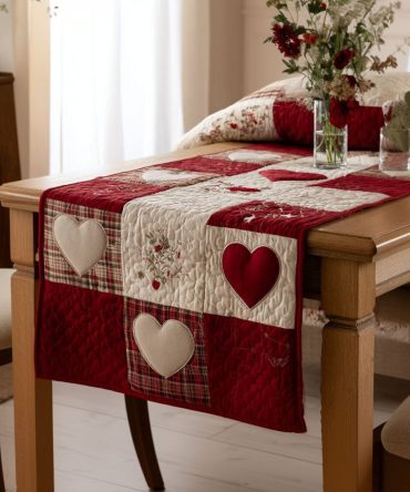 Valentine Quilted Table Runner