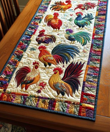 Farmyard Gathering Quilted Table Runner