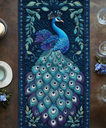 Feather Charm Quilted Table Runner