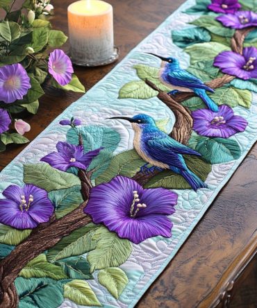 Feather Flight Quilted Table Runner