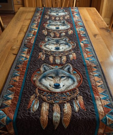 Feathered Dawn Quilted Table Runner