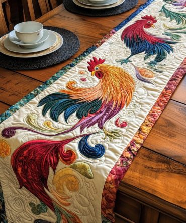 Feathered Dreams Quilted Table Runner