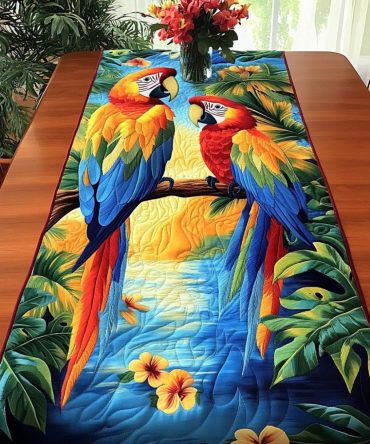 Feathered Friends Quilted Table Runner