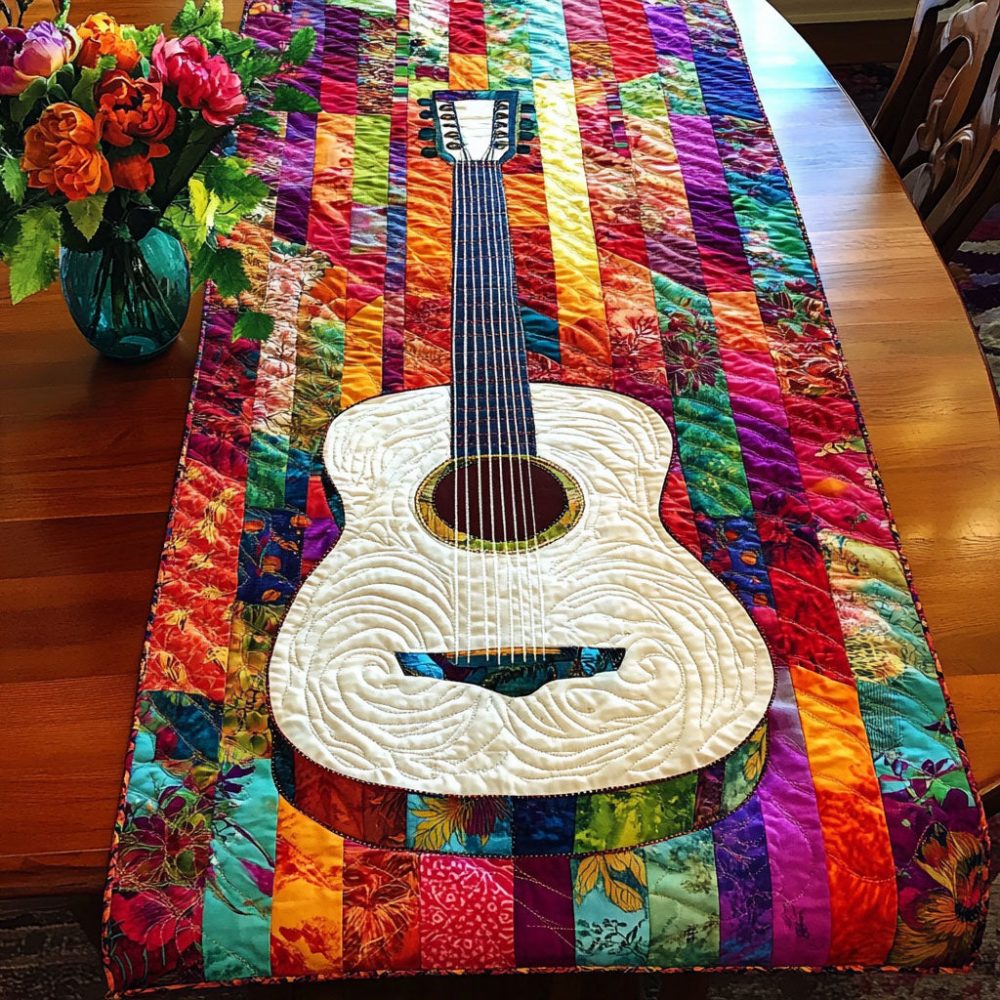 Festival Chords Quilted Table Runner