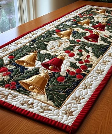 Festive Chimes Quilted Table Runner