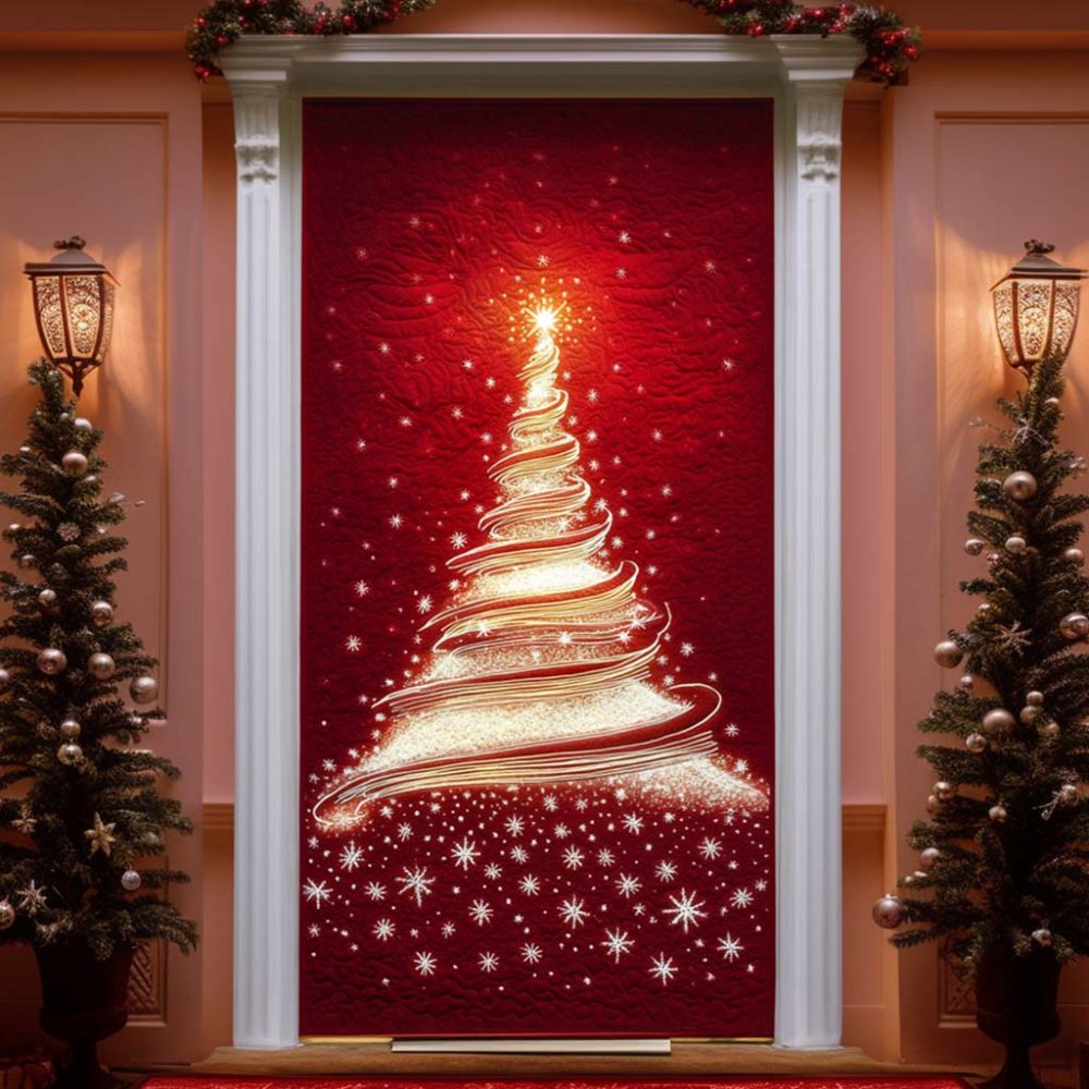 Festive Evening Quilted Door Cover