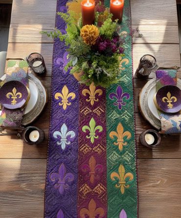 Festive Fleur Quilted Table Runner