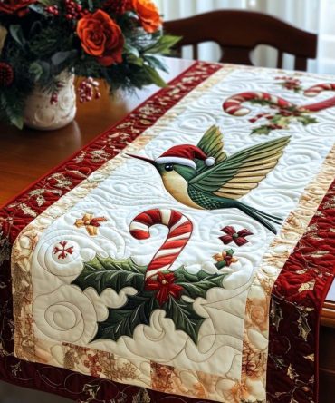 Festive Flutter Quilted Table Runner