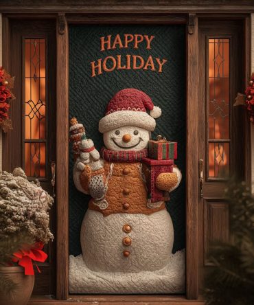 Festive Friends Quilted Door Cover