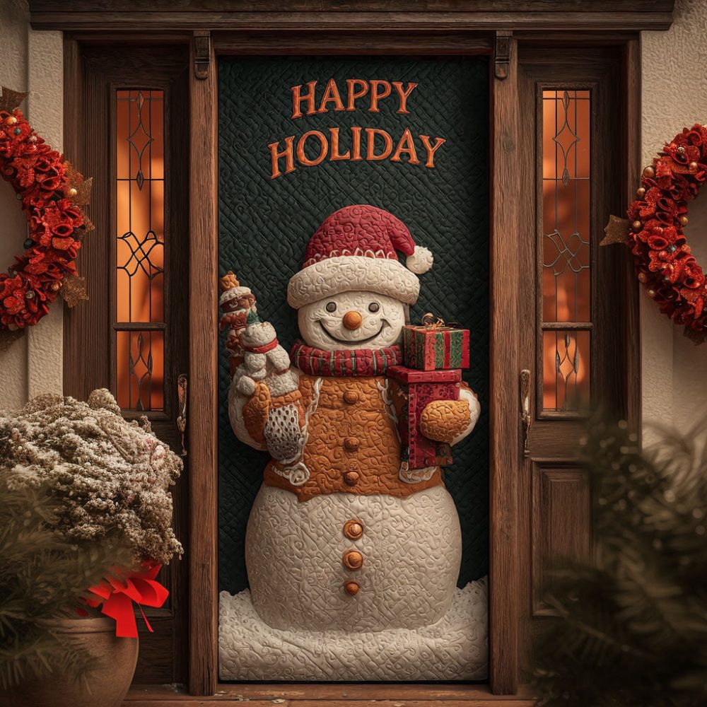 Festive Friends Quilted Door Cover