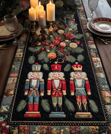 Festive Glow Quilted Table Runner