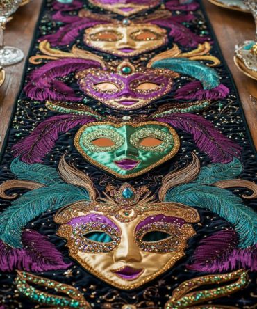 Festive Glow Quilted Table Runner