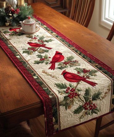 Festive Guard Quilted Table Runner