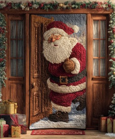 Festive Knock Quilted Door Cover