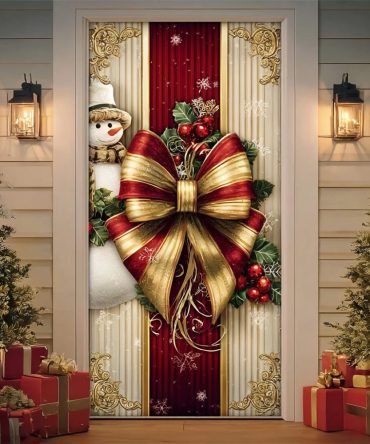 Festive Light Quilted Door Cover