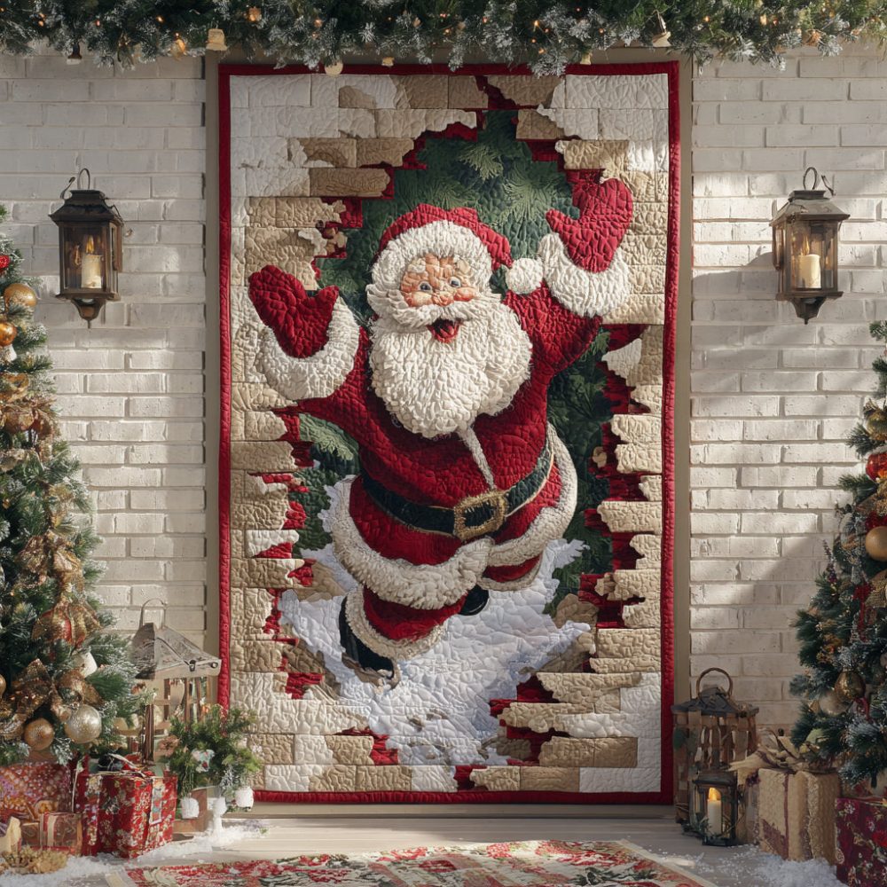 Festive Surprise Quilted Door Cover