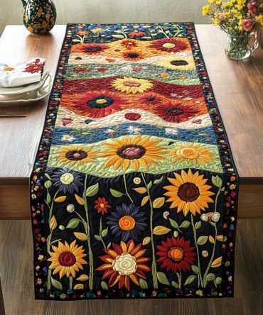 Fields Of Sunshine Quilted Table Runner