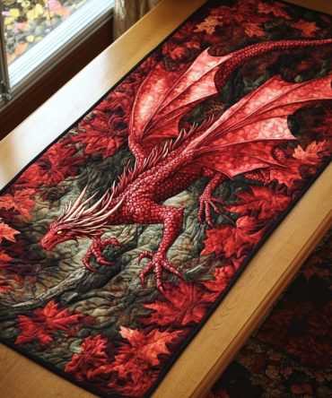 Fierce Dragon Quilted Table Runner