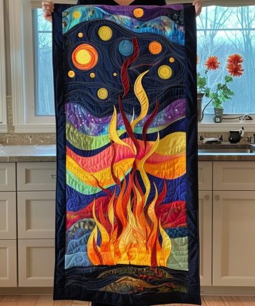 Fireside Stories Quilted Table Runner