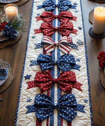 Firework Flair Quilted Table Runner