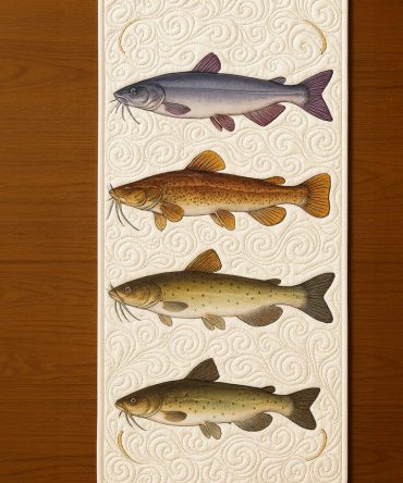Fishing Delight Quilted Table Runner