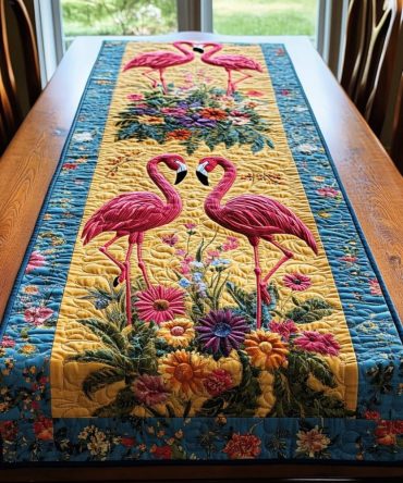 Flamingo Fun Quilted Table Runner
