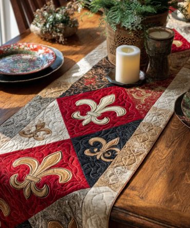 Fleur Jubilee Quilted Table Runner