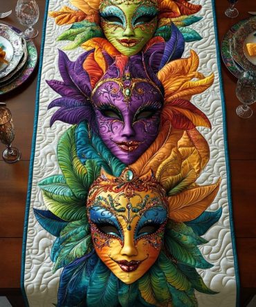 Fleur De Festival Quilted Table Runner